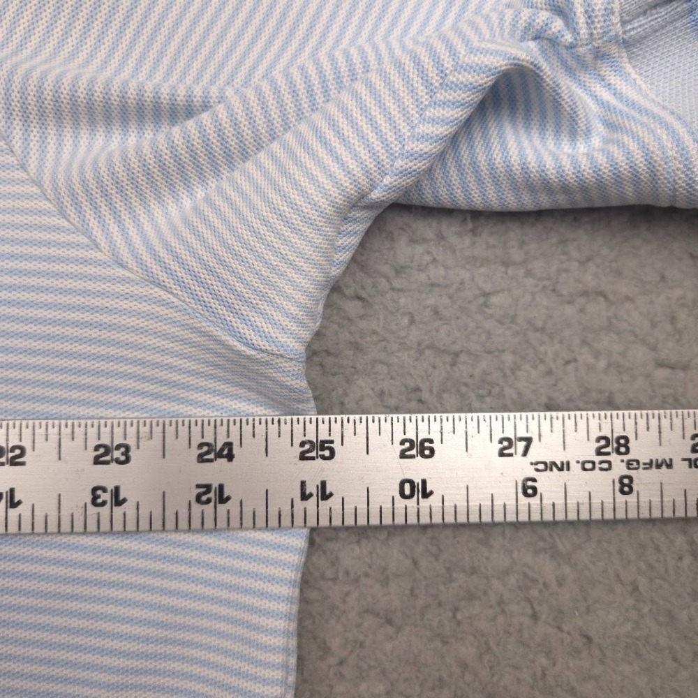 Tommy Bahama Polo Shirt Mens XL Blue White Stripe Supima Cotton Marlin - Picture 7 of 12